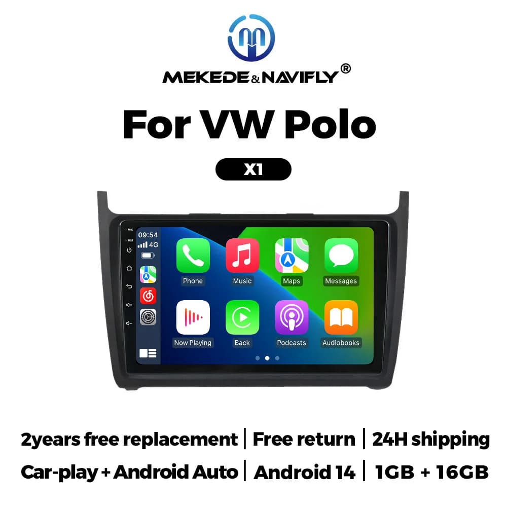 Android Auto Carplay pour Volkswagen VW POLO 5 berline 2008-2020 autoradio lecteur multimédia systèm