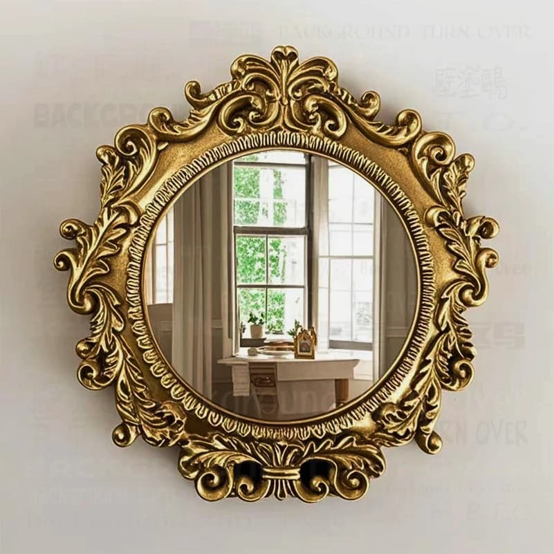 Miroir personnalisé de mariage, miroir de vanité décoratif rétro doré, miroir de Style Vintage, miro