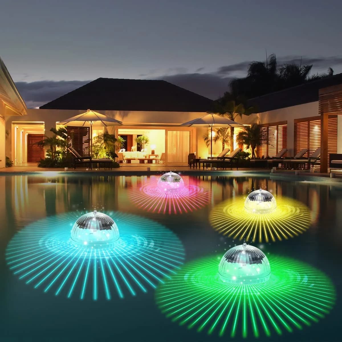 Lampe solaire flottante LED pour piscine, boule lumineuse à panneau solaire pour bassin, étanche, sp