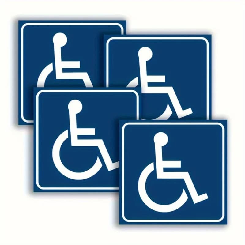 4 autocollants adhésifs, autocollants en vinyle pour fauteuil roulant, autocollants « Veuillez ne pa