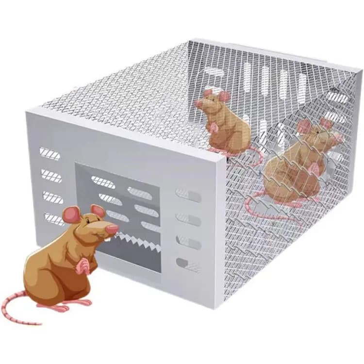 Piège à souris entièrement automatique réutilisable en métal, cage à rats auto-bloquante, attrape-ro