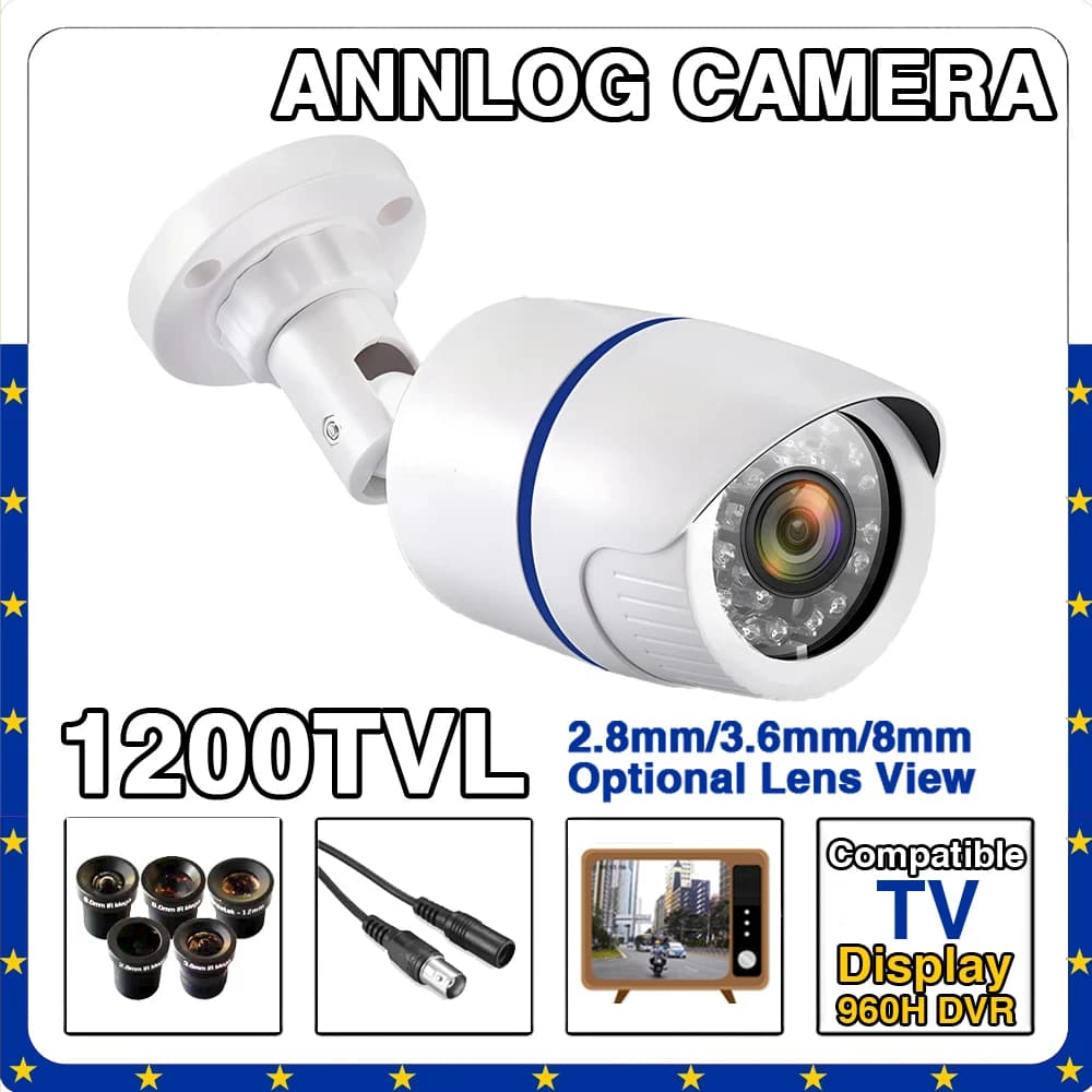 Caméra de surveillance analogique HD 1200TVL avec vision nocturne IR, étanche IP66, mini caméra de s