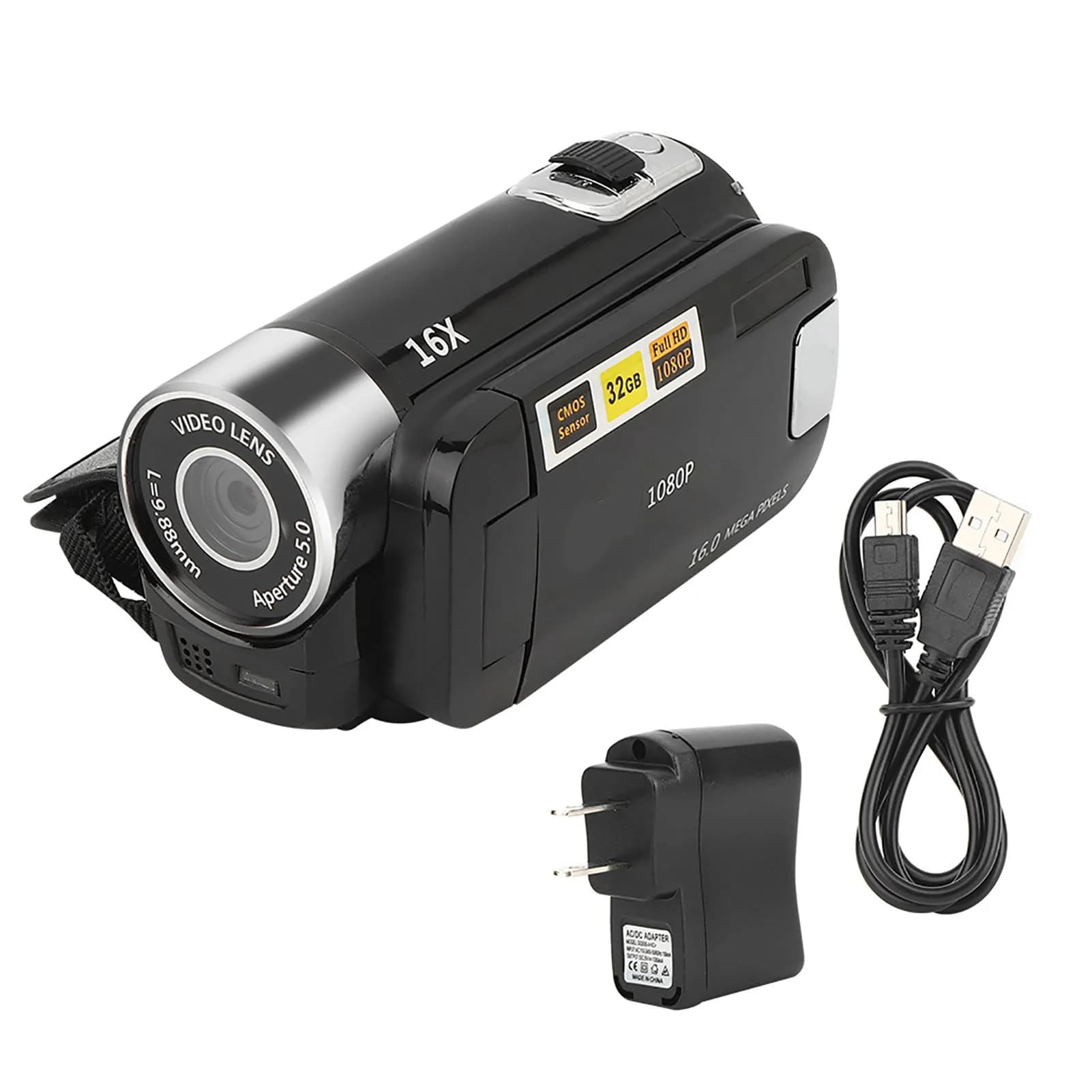 Caméscope DV DH‐90 Zoom numérique 16X Écran d'affichage coloré de 2,7 pouces Caméra haute définition