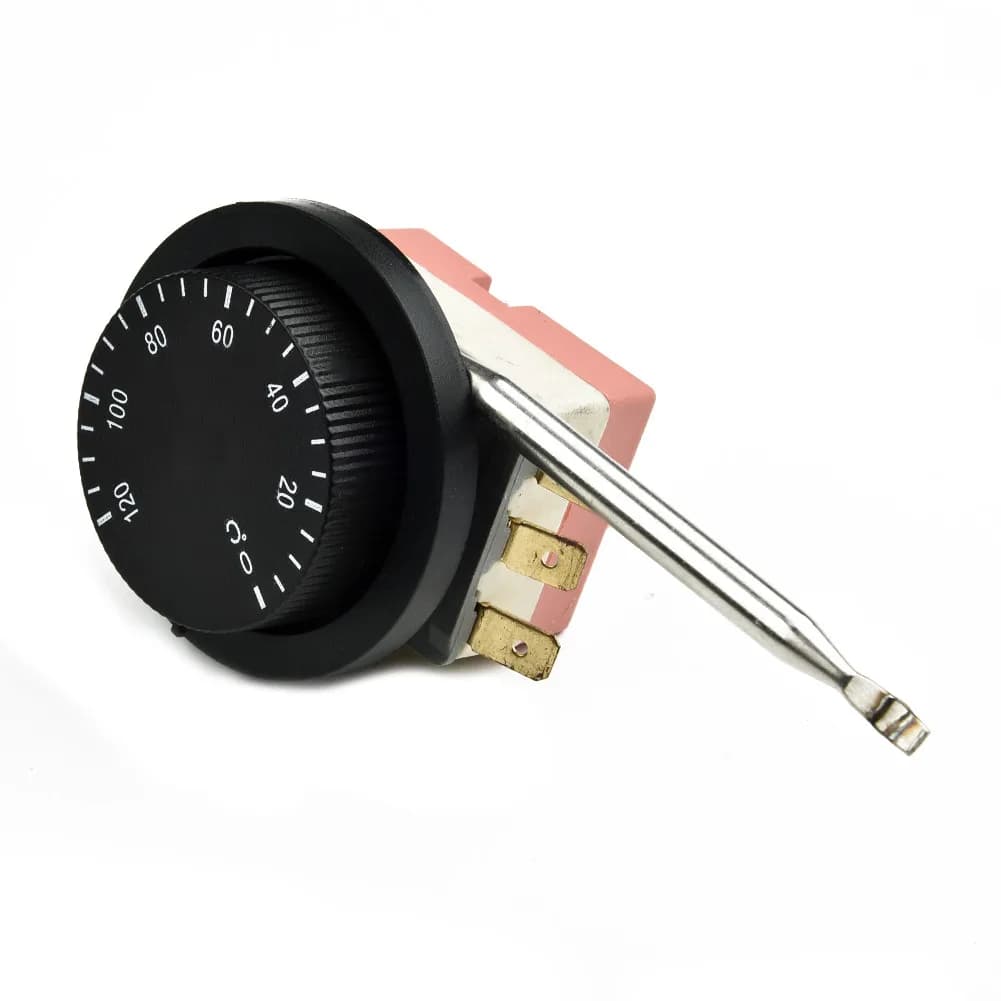 Thermostat de ventilateur électrique réglable, 250V, 0 ℃ ~ 120 ℃, sonde de contrôle de la températur