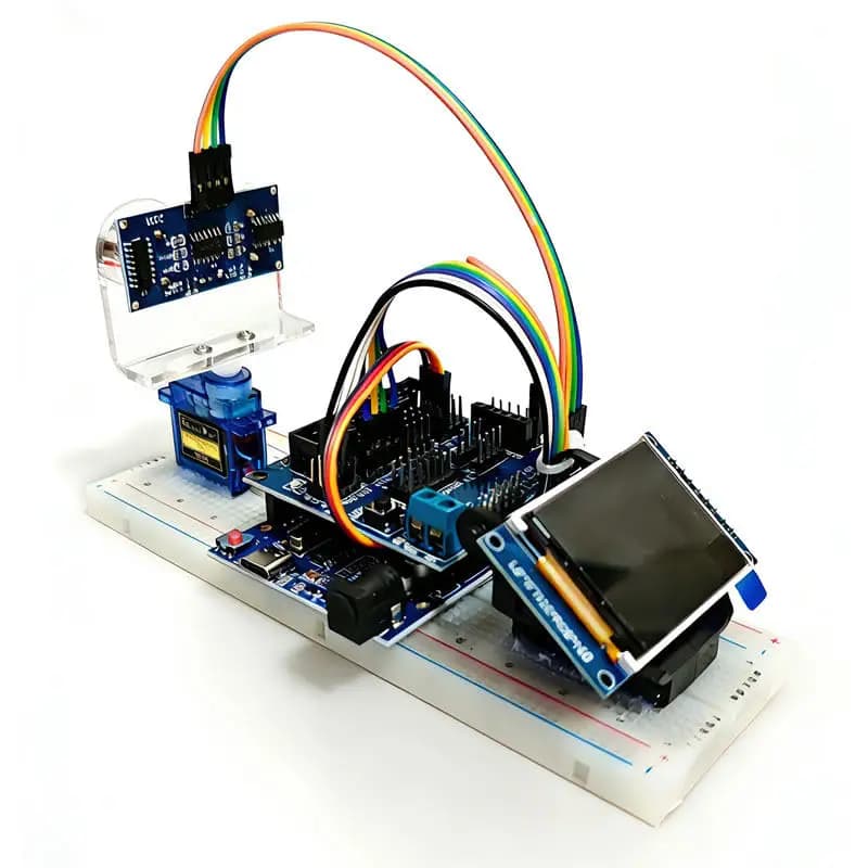 Arduino Radar analogique Simulation ultrasonique Radar bricolage ornement programmation Kit d'appren