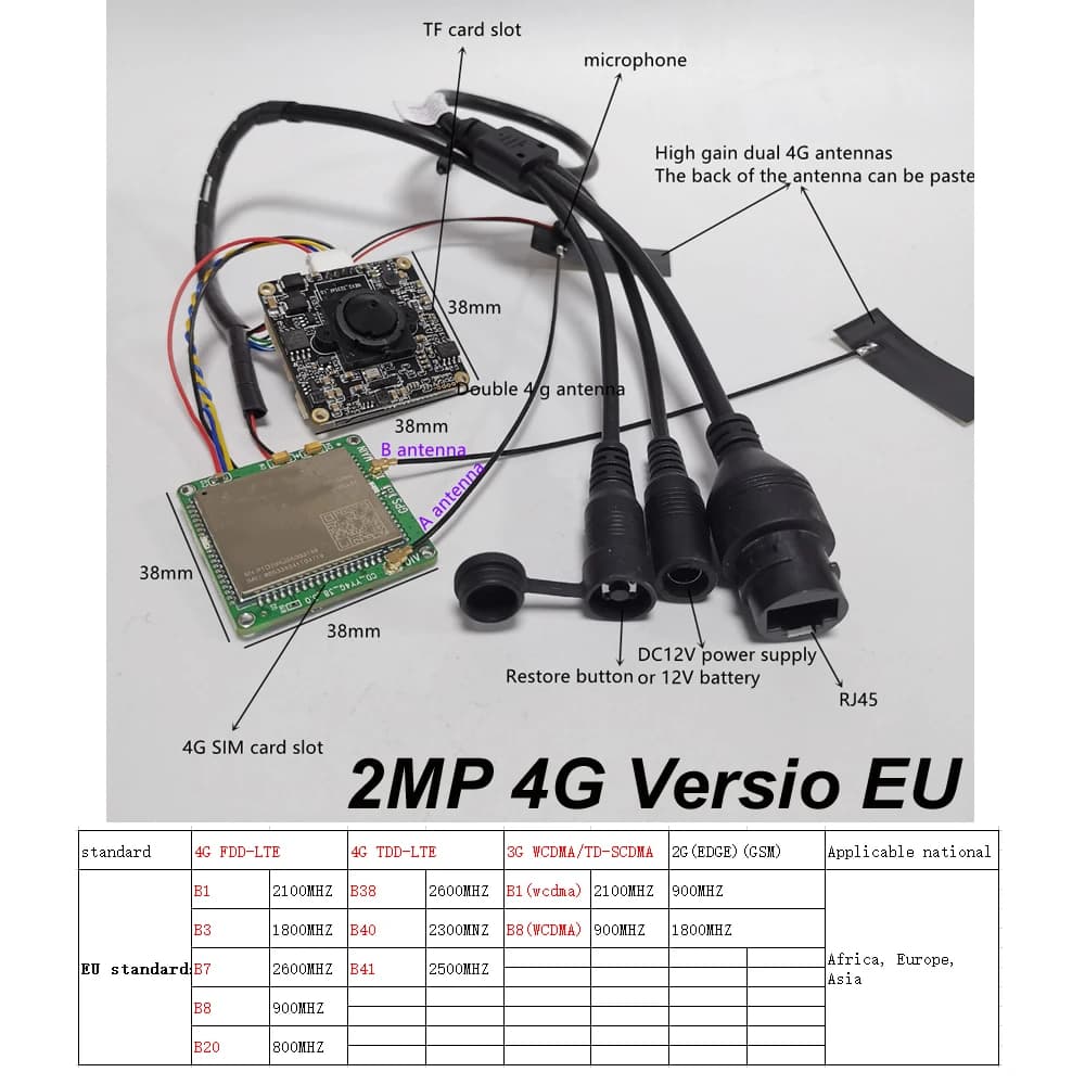 Camhi App DIY 3G SIM IP Camera Module 5MP IMX335 1920P sans fil Mini batterie 4G Pin hole caché Micr