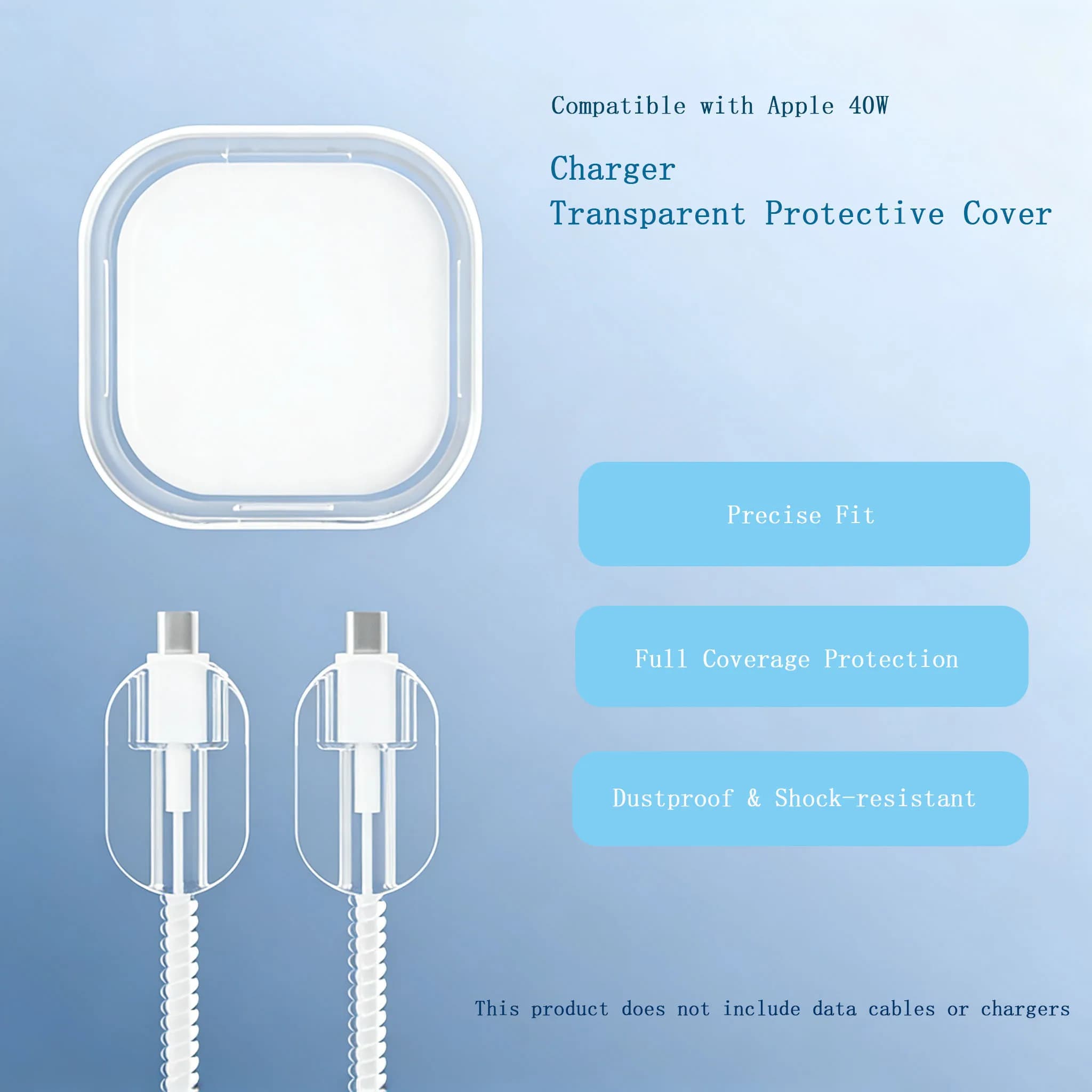 C'est une coque de protection simple et transparente pour le chargeur Apple 17Pro 40w. Il convient à