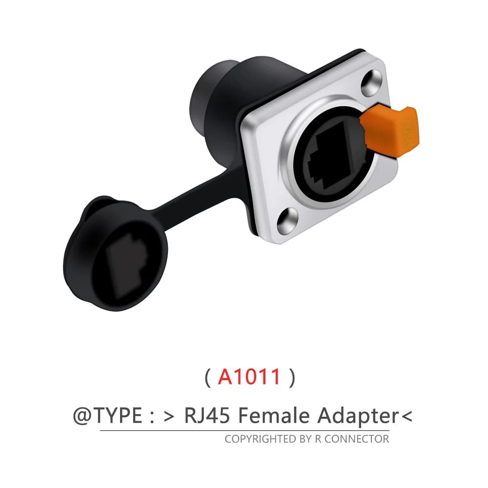 Connecteur réseau étanche RJ45, broches en cuivre 8p8c, prises de montage sur panneau pour châssis f