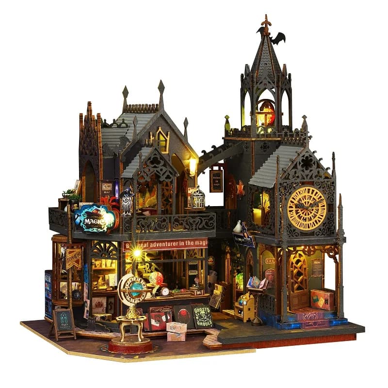 Kit de Mini maison DIY, adapté aux adultes, puzzle 3D en bois, kit de décoration d'insertion de mais