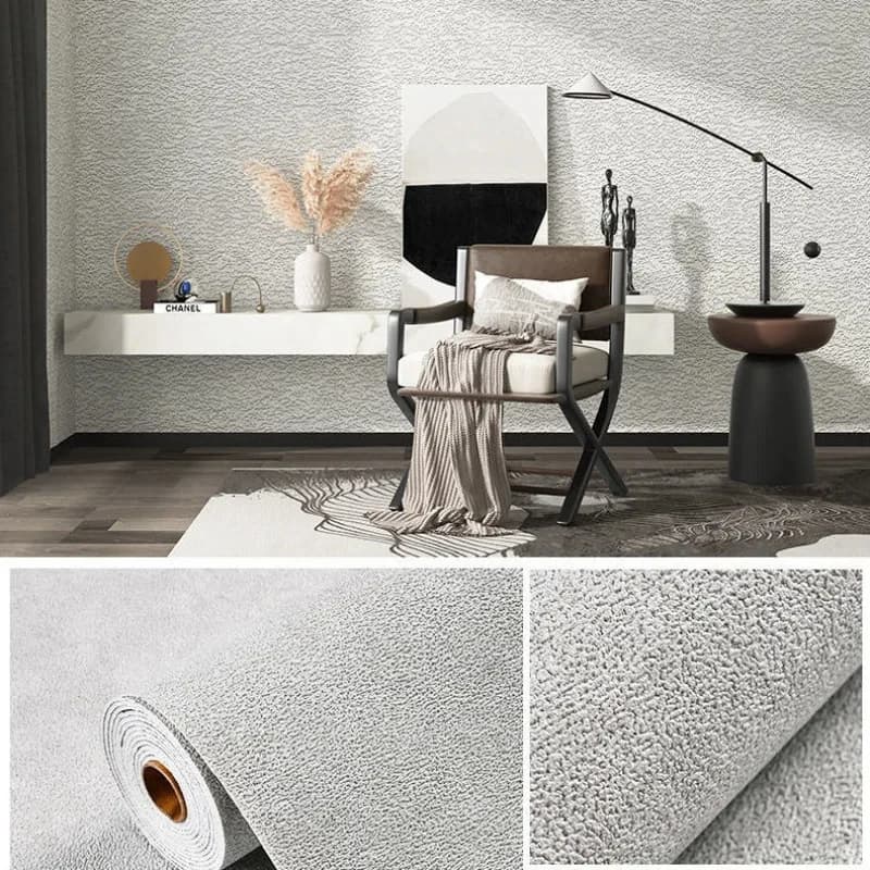 Lin 3D mousse auto-adhésive PVC couleur unie épaissi imperméable fond mur rénovation papier peint st