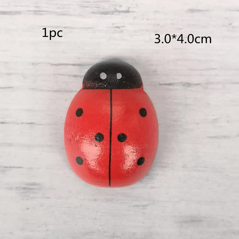 Grande coccinelle en bois, insecte, Animal, artisanat en bois, accessoires de bricolage, décoration