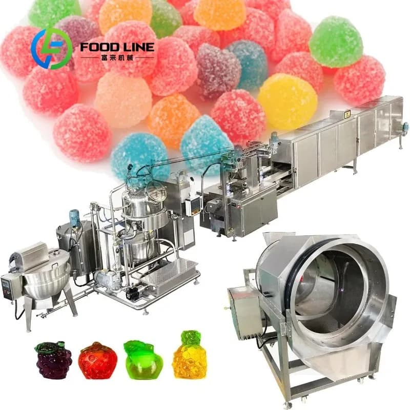 Machine de traitement de bonbons gommeux entièrement automatique, flambant neuve, équipement complet