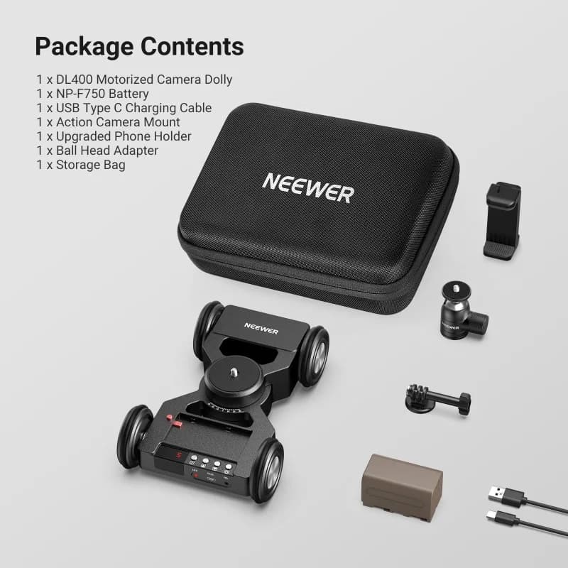 NEEWER DL400 caméra motorisée curseur Dolly avec contrôle par application pour GoPro iPhone Samsung