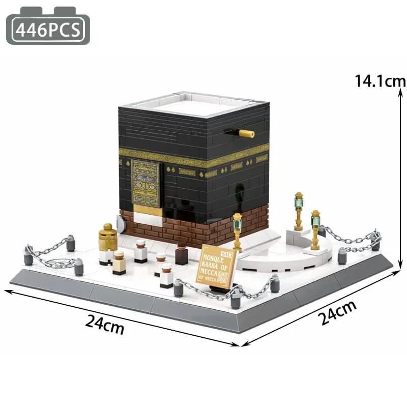 Blocs de construction KAABA, Architecture islamique de renommée mondiale, jouets, arabie saoudite, g