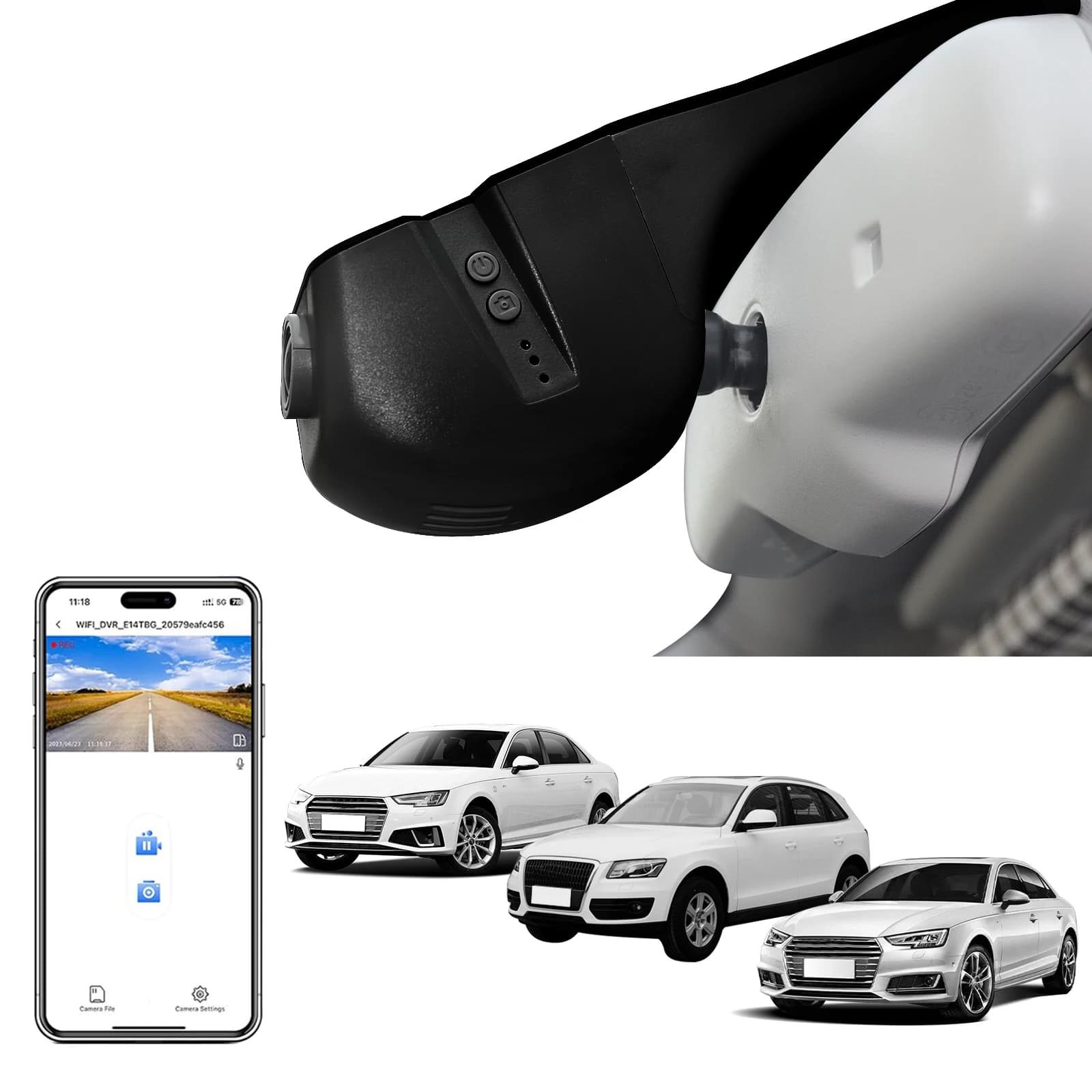 Caméra embarquée 4K pour Audi A3 A4 A5 A6 A7 A8 Q3 Q5 Q7 B4 B5 B6 B7 B8 B9 8V C5 C6 C7 8P 8V (Modèle