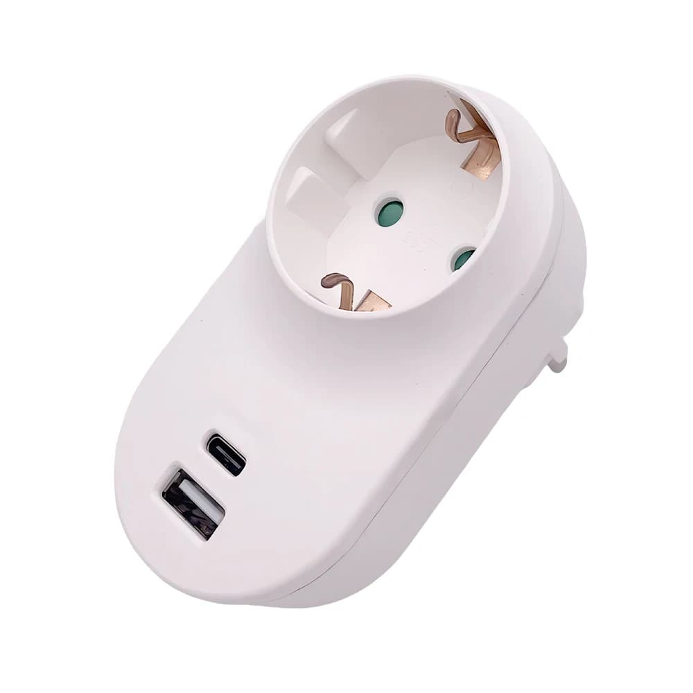 Prise d'alimentation européenne de Type C, prise murale multifonctionnelle Standard 1/2 pièces, 1 US