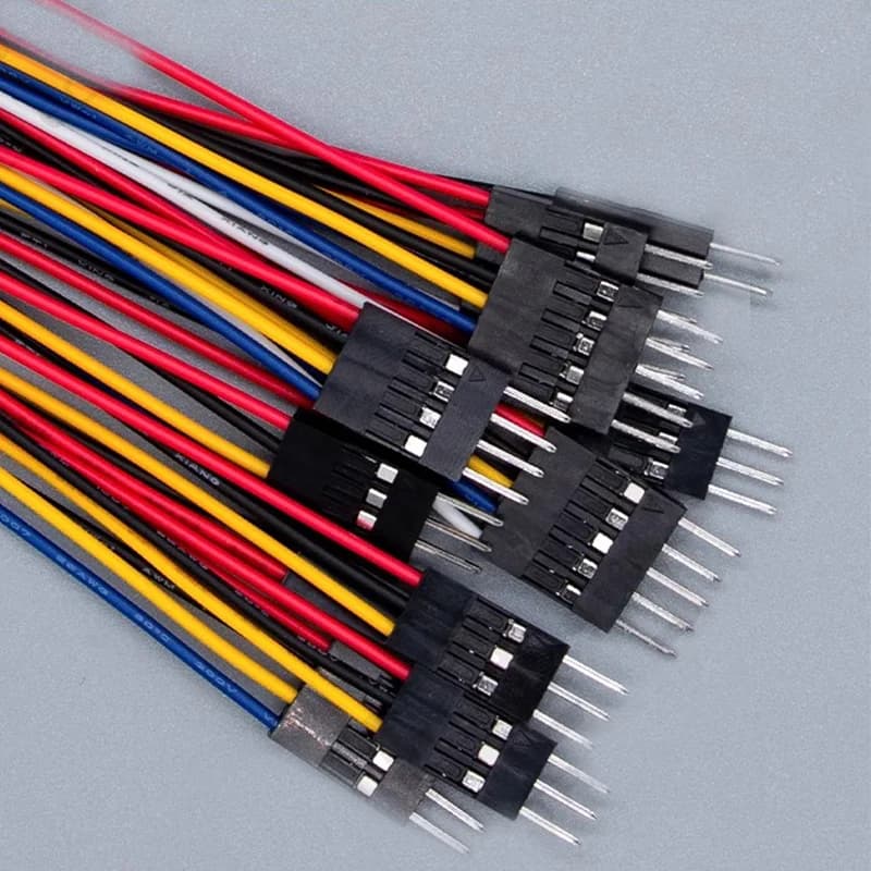 DuPont – fil terminal de couleur à une rangée de 2.54mm, 10 pièces, 2p3p4p12p, tête simple et double