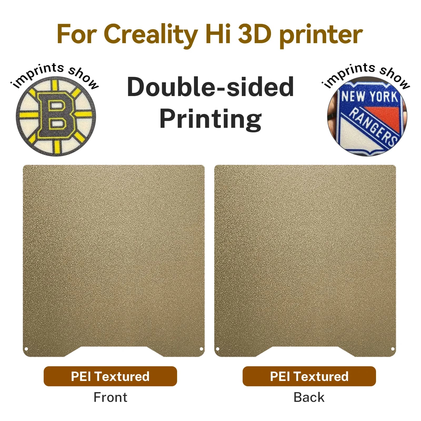 PEI pour Creality Hi plaque de construction Double face PEO PET lit chauffant tôle d'acier à ressort