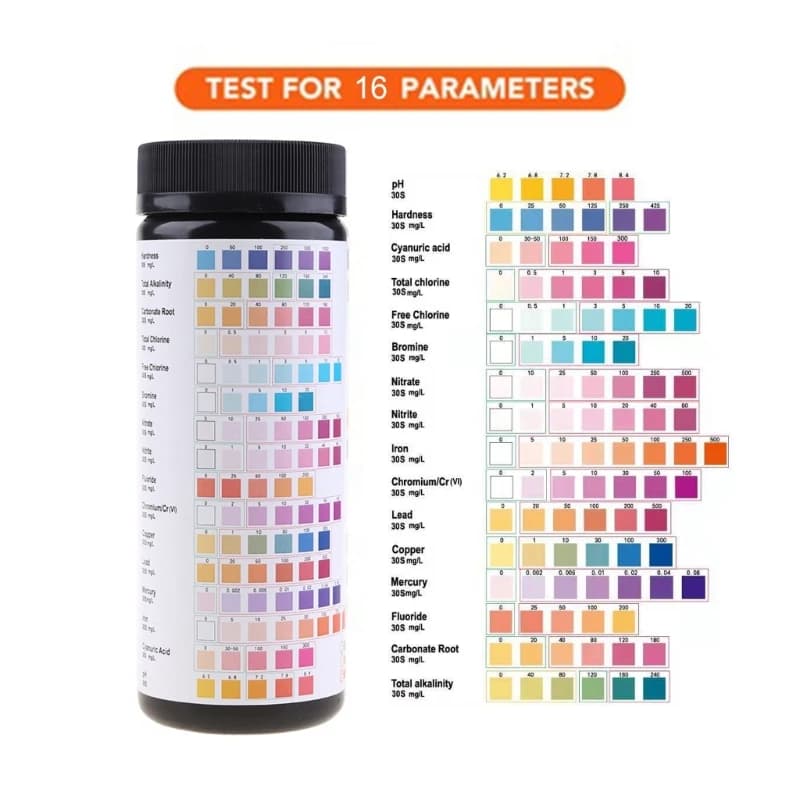 Bandelettes de test de qualité de l'eau potable, kit de test pour la dureté, combo ine, fluorure, tr