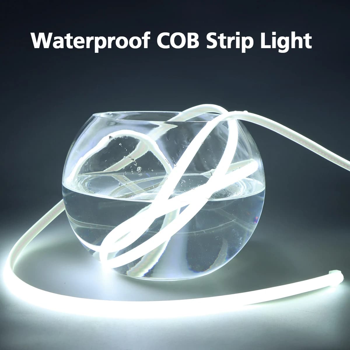 Bande lumineuse LED COB d'extérieur, étanche, 220/110V, EU US, 288 diodes/M, haute luminosité, pour