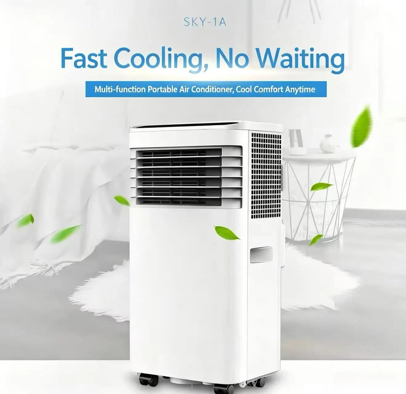 Climatiseurs portables 12000 Btu 3 en 1, climatiseur portable avec déshumidificateur, climatiseur au