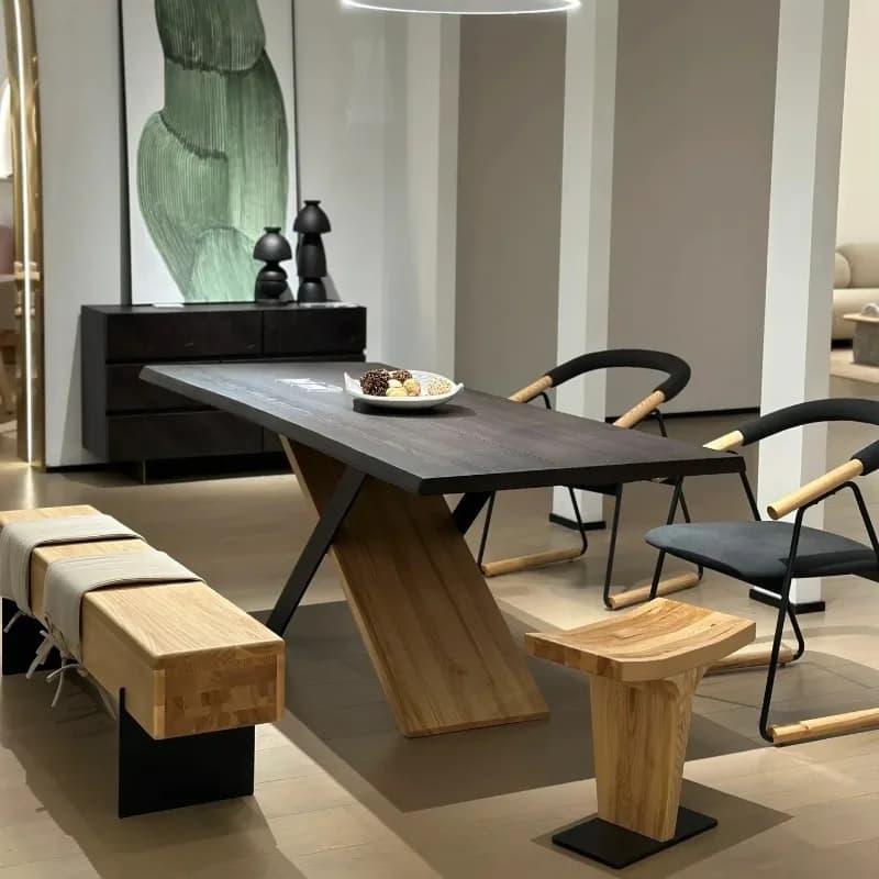 Table à manger de Style japonais, chaise Simple, étanche, pour famille, salon, meubles de maison pli