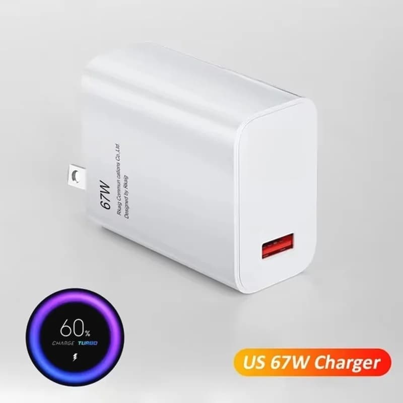 Chargeur mural rapide 6A 67W pour Xiaomi 10 11 12 Lite 13 14 15 Redmi Note 11T 12T 13 Pro POCO Turbo