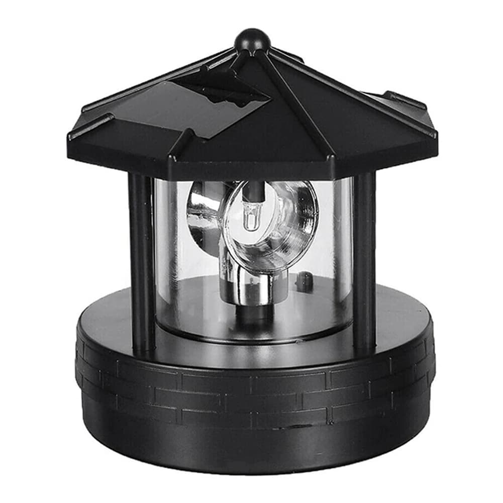 Phare LED Solaire Rotatif à 360 Degrés, Lampe de Paysage, Faisceau de Lumière pour Jardin, Cour et R