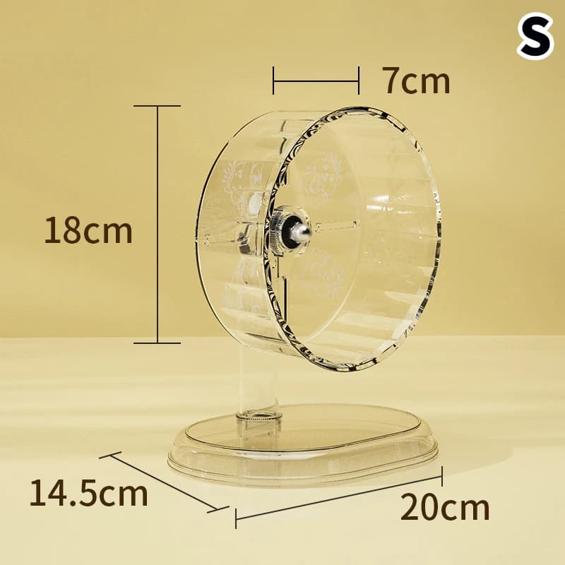 Roue de Cage à Hamster, roue d'exercice en acrylique Transparent, empêche le glissement, polyvalente
