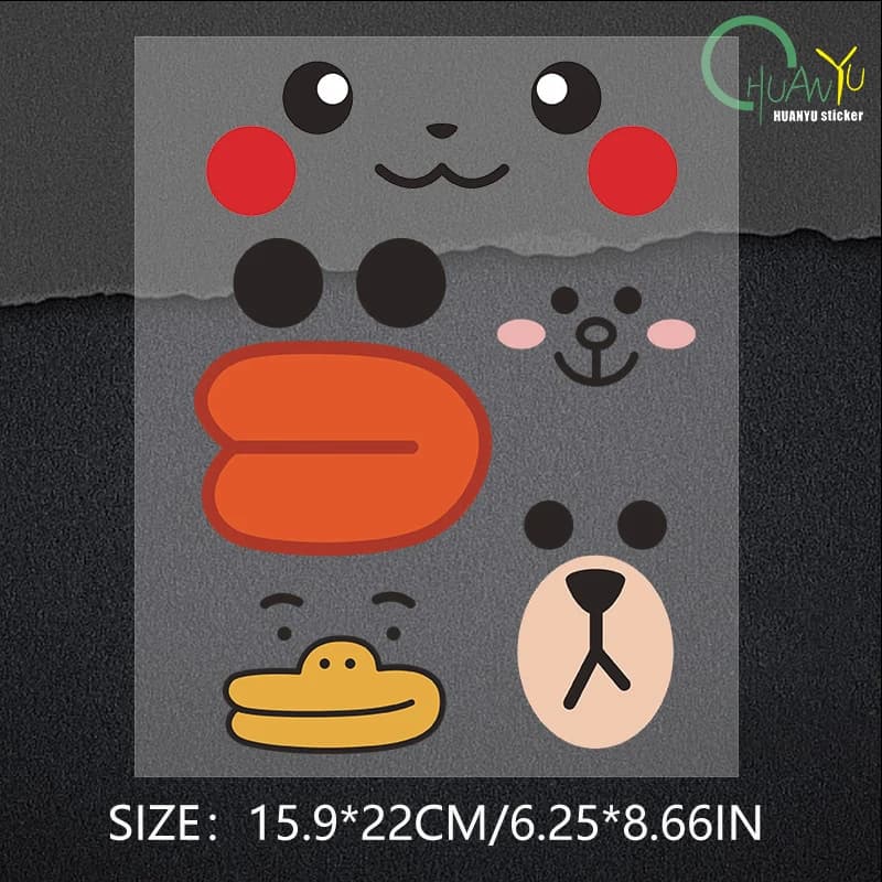 Pack emoji mignon et intéressant, vitres de voiture, autocollants pour pare-chocs de moto, autocolla