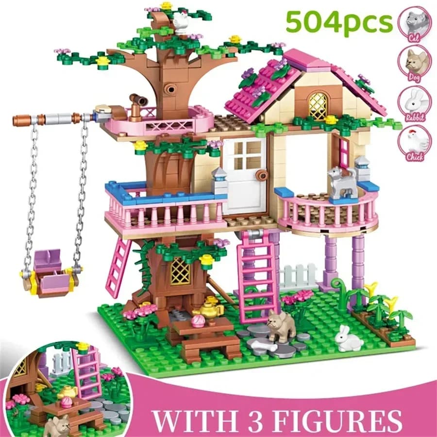 Ensembles de blocs de construction Friends City Tree House Summer Holiday Villa Castle, modèle de ja