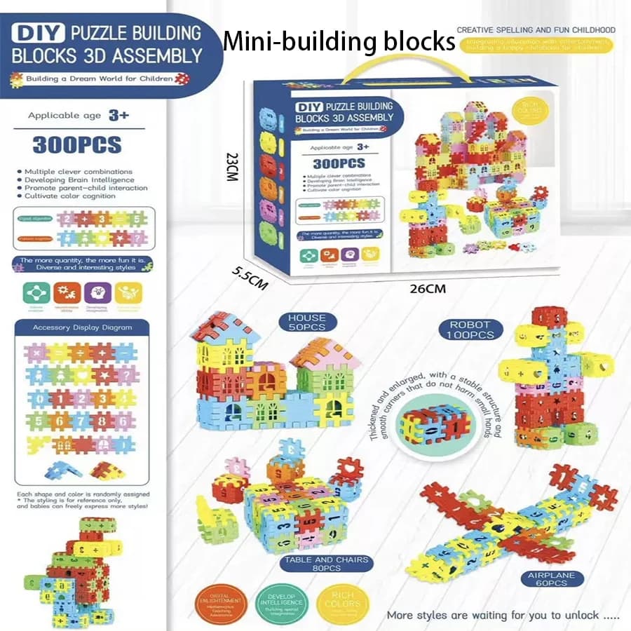 Blocs de construction de maison à l'échelle 300 pièces, conception de fenêtres de simulation, constr
