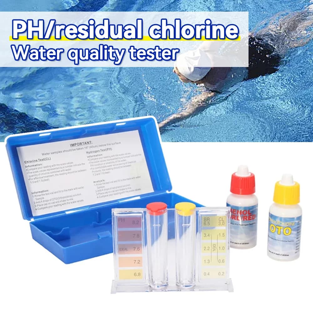 Kit de Test d'eau et de chlore PH, testeur d'hydrotool, Test d'alcalinité de l'eau de piscine, acces