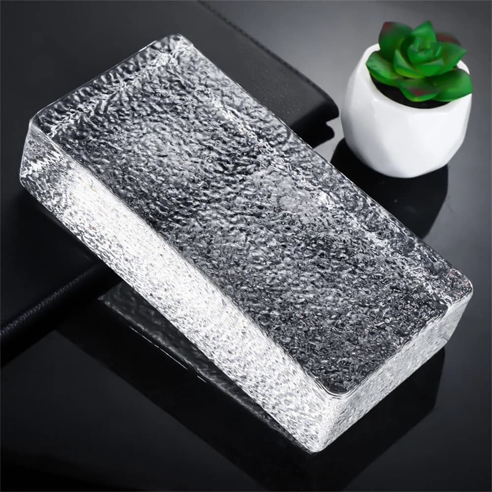 Brique de verre Super blanche, cloison en cristal, mur de séparation pour salon, brique solide trans