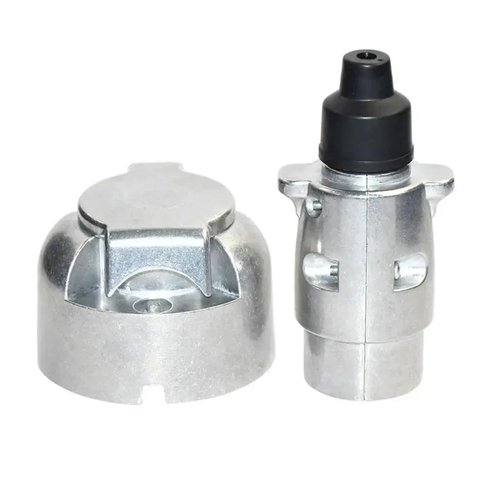 Jeu de prises de remorque 12V à 7 broches, en alliage d'aluminium, prise de remorque RV, connecteur