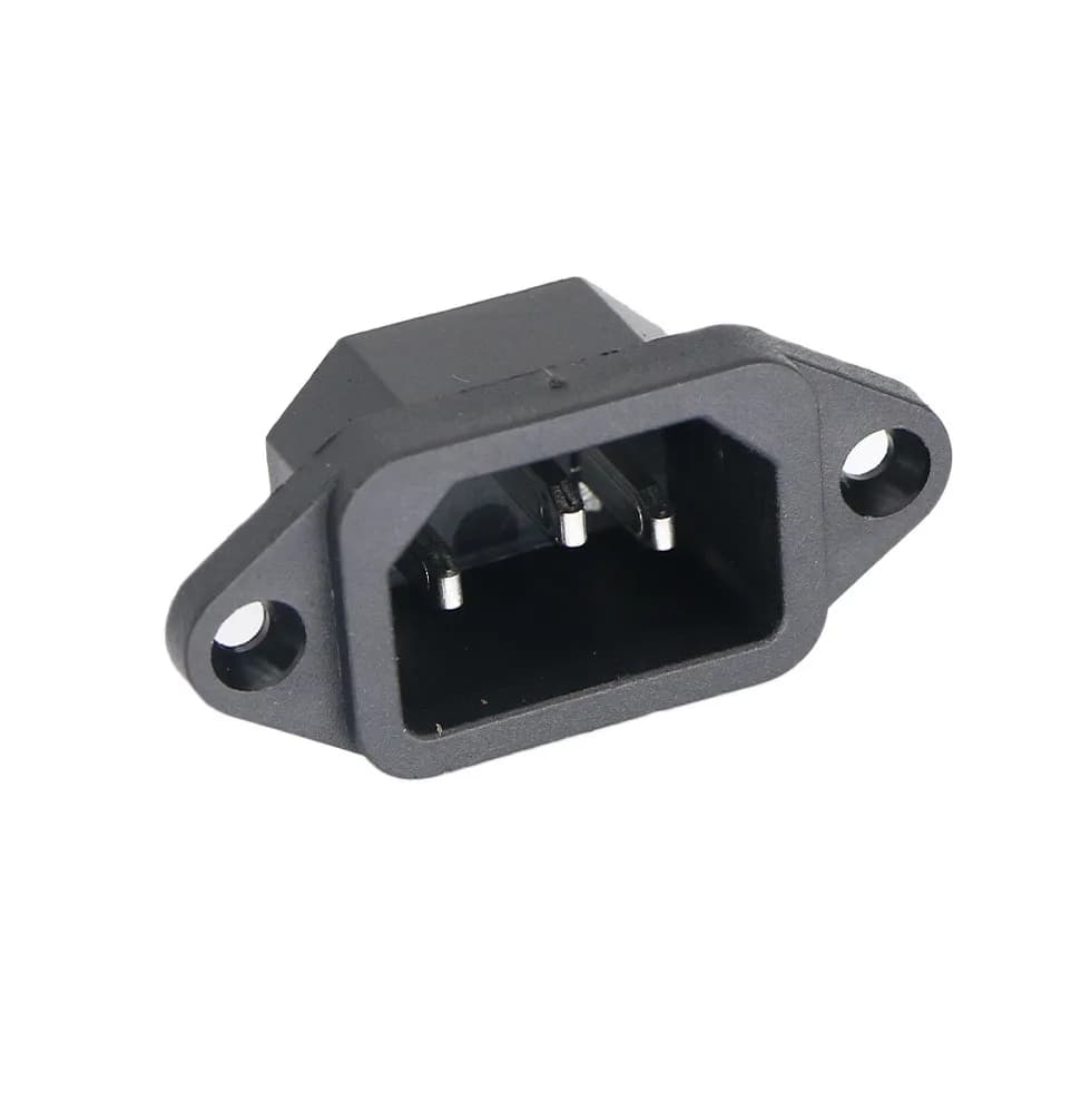 Prise de panneau d'alimentation ca noire CE IEC320 C13 C14, prise de câblage rechargeable, prise de