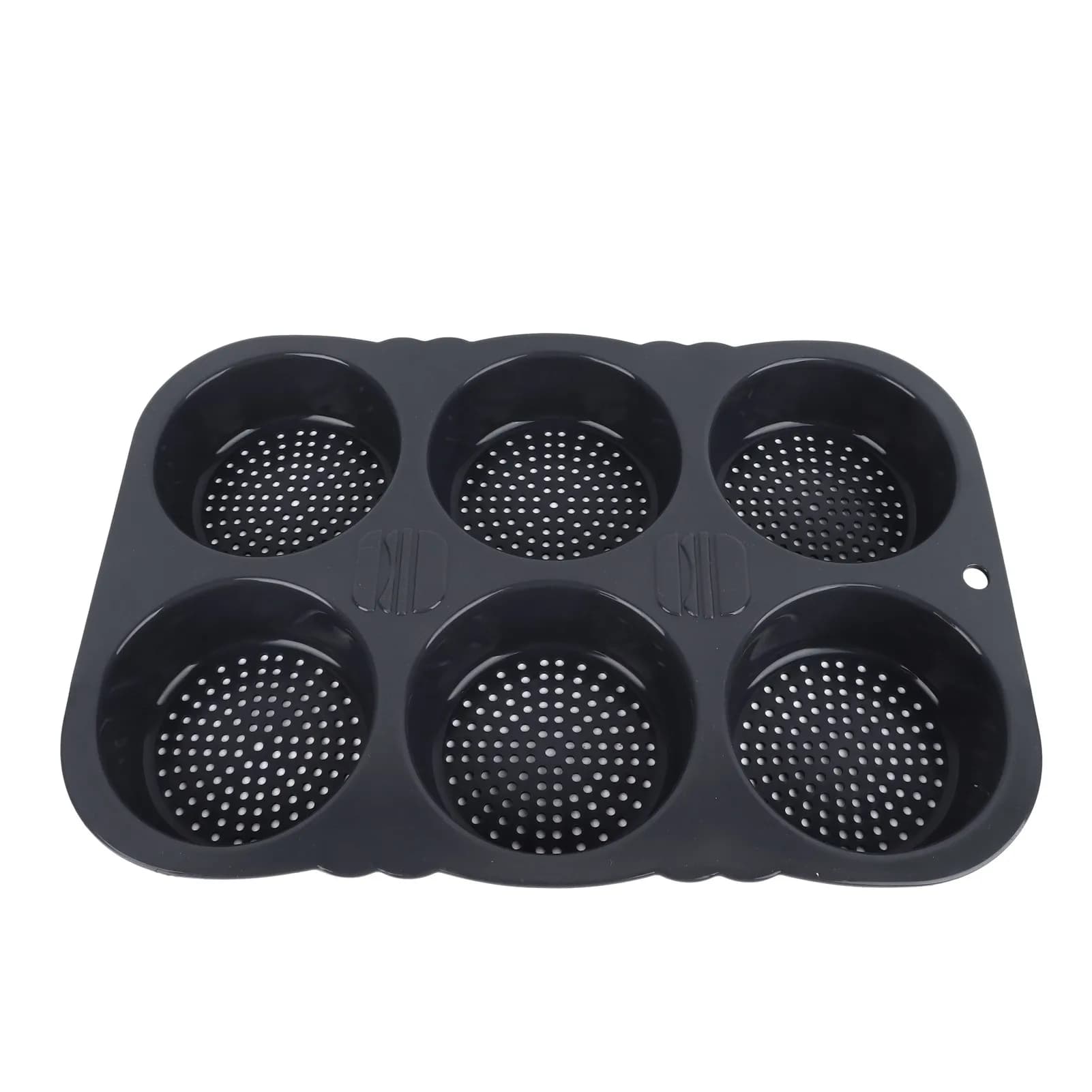 Moule de cuisson pliable facile à nettoyer pour micro-ondes, poêle à hamburger, 6 cavités, adapté à