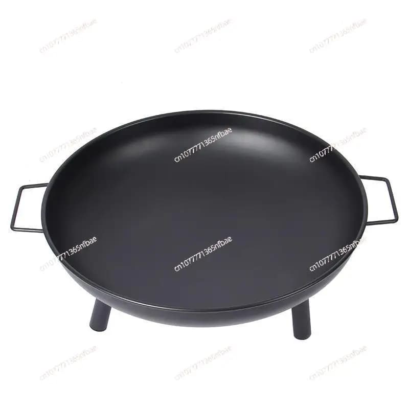 Foyer extérieur rond – Chauffage portable au bois et au charbon de bois pour 4 à 5 personnes – Bol à