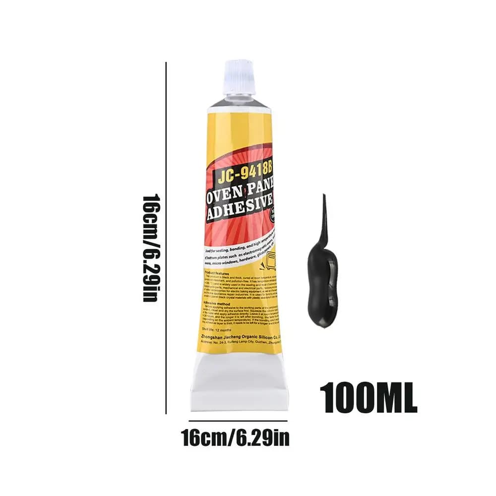 Adhésif pour porte de four 100 ml, époxy résistant aux hautes températures pour céramique et métal,