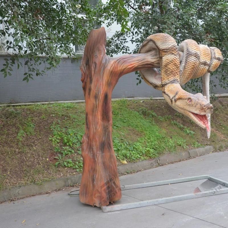 Serpent réaliste modèle Animal animatronique utilisation intérieure et extérieure parcs d'aventure c