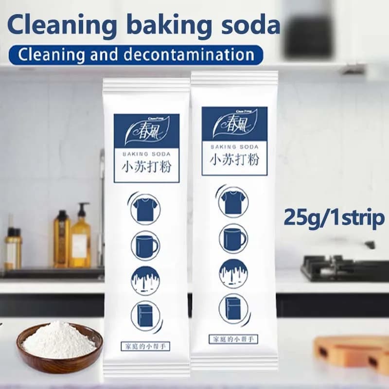 Poudre blanche de bicarbonate de sodium, 10 sachets, livres de décontamination multifonctionnels
