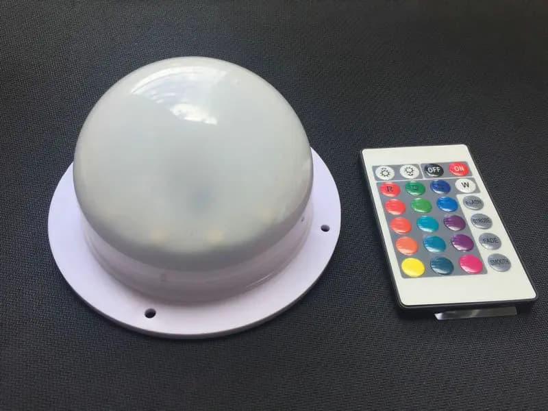 Base lumineuse RGBW à piles, module LED télécommandé, éclairage d'ambiance pour meubles, éclairage s