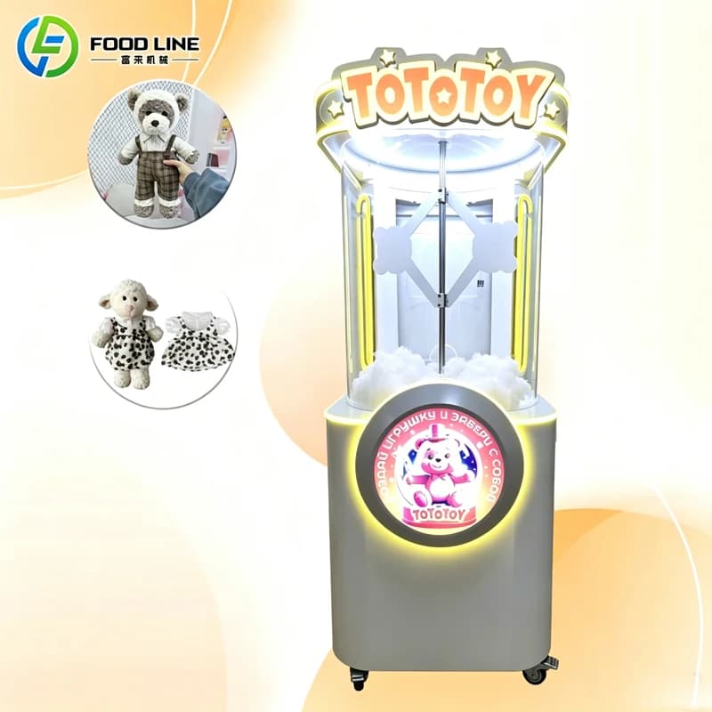 Machine automatique de remplissage de coton pour animaux en peluche DIY, personnalisable et à monnay