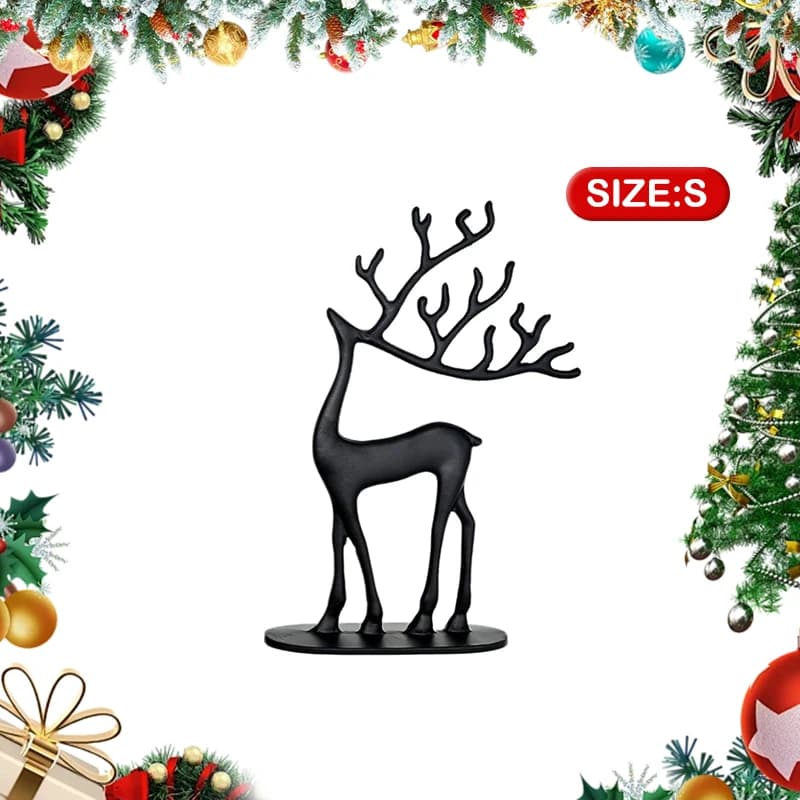 Installation de renne de Noël intérieure, sculpture en résine minimaliste, décoration de maison de N