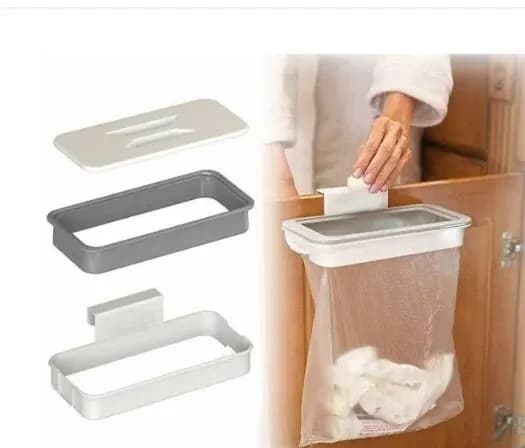 Support de sac poubelle durable, support de cuisine, support d'armoire, cintre de rangement T1