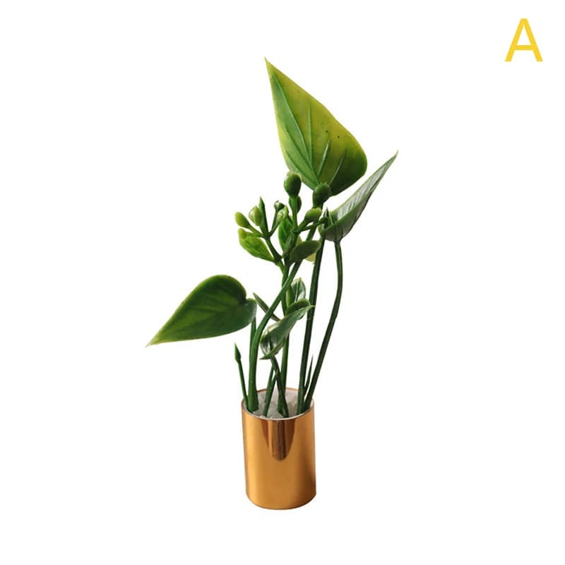 Bonsaï à feuilles vertes, modèle de jardin pour la maison, accessoires de maison de poupée, décorati