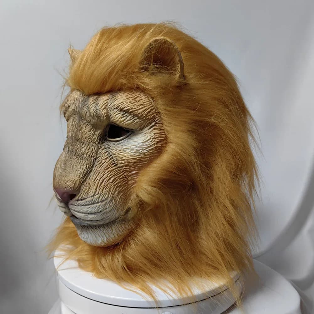 Masque de Lion Animal Cosplay bête Lion blanc masques en Latex carnaval habiller mascarade Halloween
