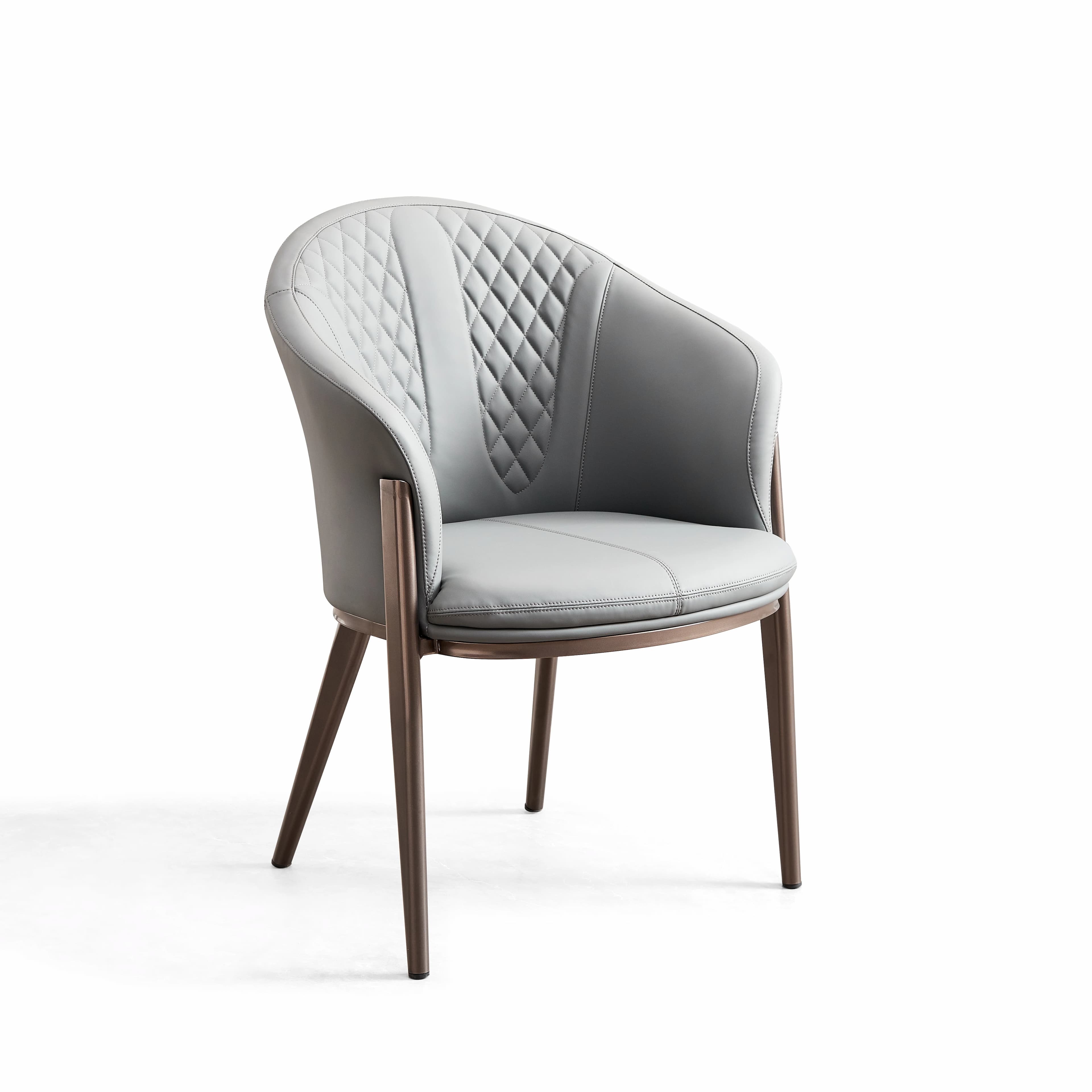 Chaise de salle à manger à dossier trépied en acier au carbone, design italien minimaliste, hôtel, R