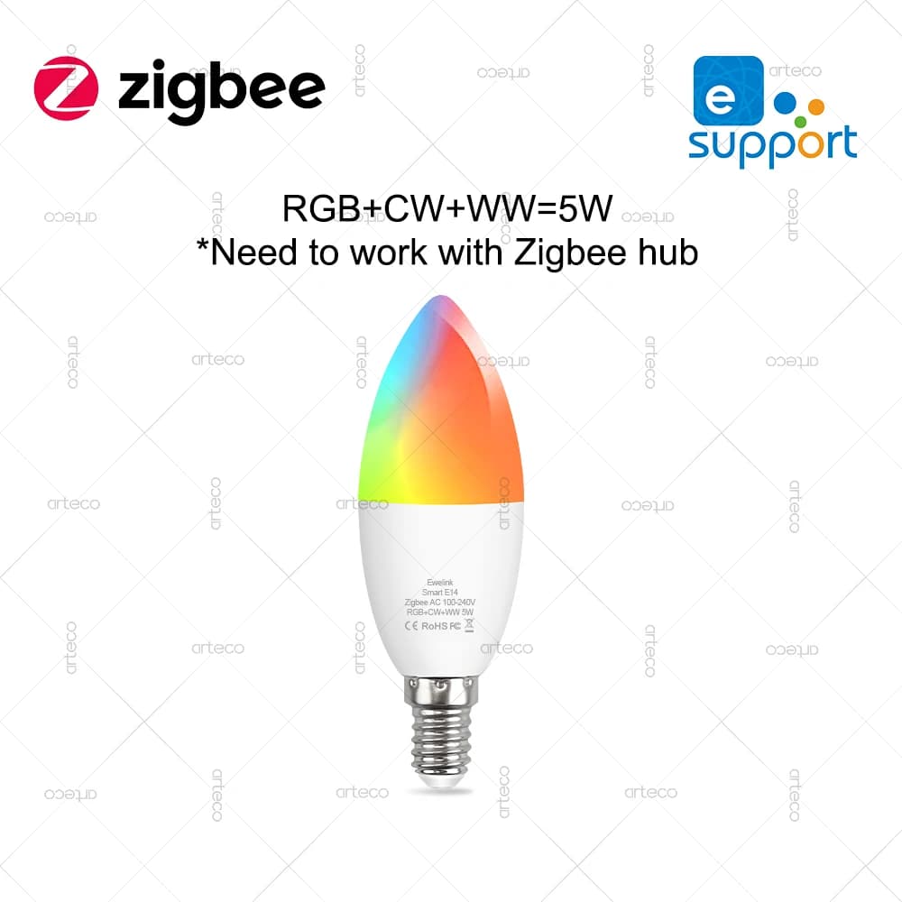 EWelink E27 E14 GU10 ampoule intelligente WiFi Zigbee, ampoule Led à intensité variable RGB CW lampe