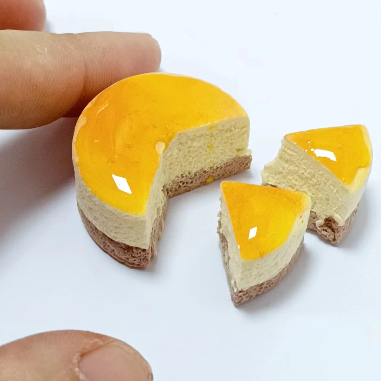 Nouveau 1/6 simuler Mini maison de poupée Miniature arc-en-ciel gâteau au chocolat gâteau Matcha fai